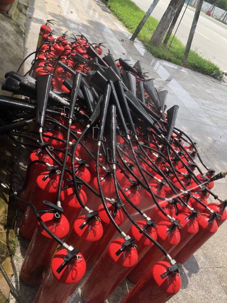 NẠP BÌNH CHỮA CHÁY ĐỒNG NAI - THIẾT BỊ PCCC ĐỒNG NAI NẠP BÌNH CHỮA CHÁY TẠI KCN LỘC AN,BÌNH SƠN